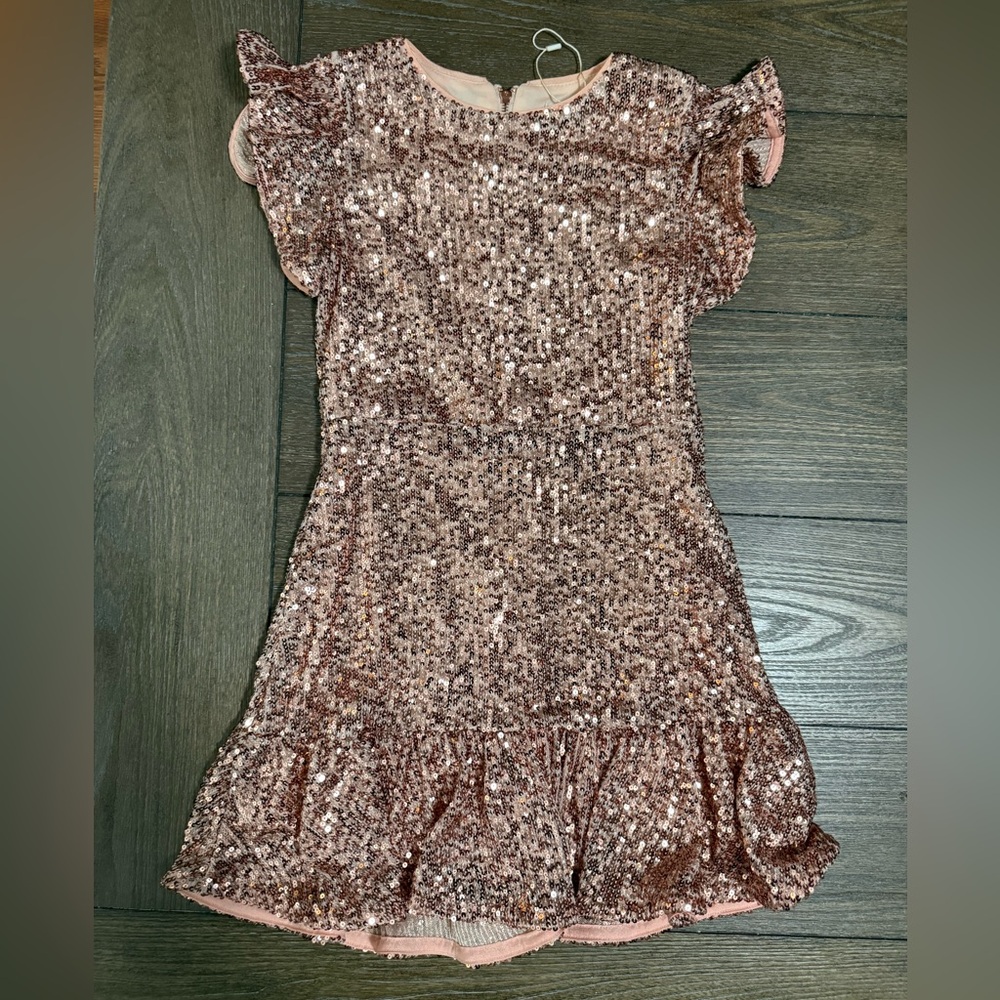GB Girls Rose Gold Sequin Dress